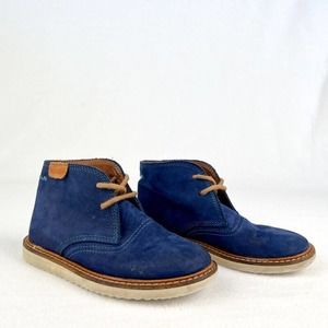 Zara Youth Child Boys Boots Shoes Chukka Blue Suede Size 12 Pre-owned